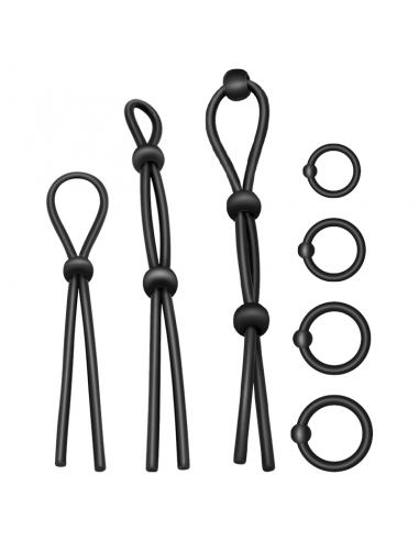 Addicted toys flexible silicone cock ring set 7 pieces |