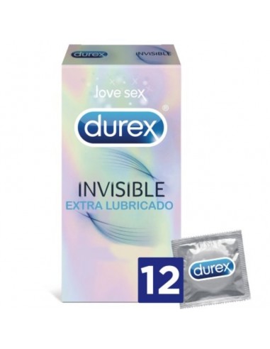 Durex invisible extra lubricated 12 uds - MySexyShop (ES)