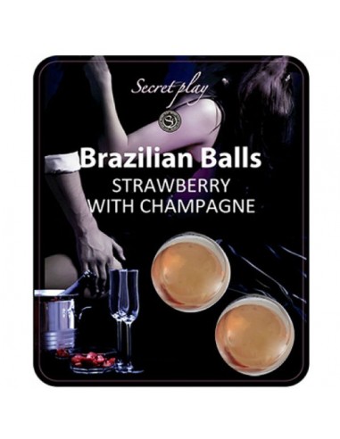 Secretplay strawberry and champagne brazilian balls set - MySexyShop (ES)