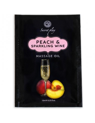Secretplay peach & sparkling wine massage oil sachet 10 ml | MySexyShop (PT)