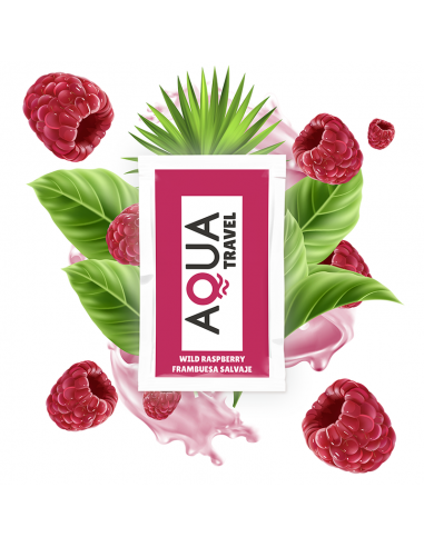 Aqua travel wild raspberry flavour waterbased lubricant 6 ml | MySexyShop (PT)