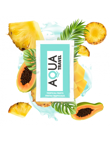 Aqua travel tropical fruits flavour waterbased lubricant 6 ml | MySexyShop (PT)
