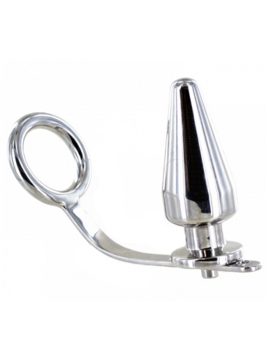 Metalhard cock ring with plug anal 45 x 45mm | MySexyShop (PT)