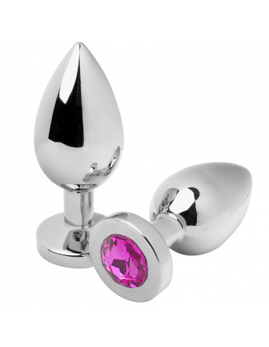 Metalhard anal plug diamond pink medium 7.62cm - MySexyShop.eu