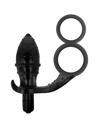 Addicted toys anal plug with double black ring