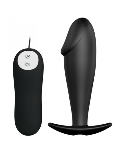 Pretty love plug anal silicona forma pene y 12 modos vibracion negro - MySexyShop.eu