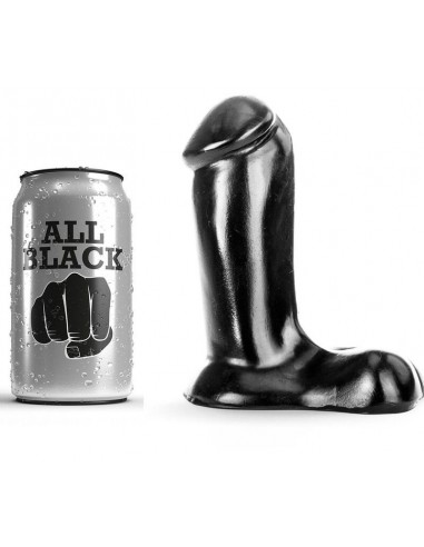 All black dildo realistic 14 cm - MySexyShop (ES)