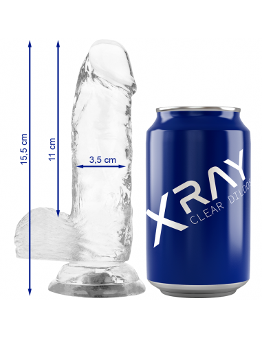 Xray clear cock with balls 15.5cm x 3.5cm - MySexyShop (ES)