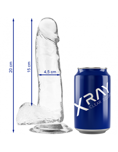 Xray Clear Dildo Realista Transparente 20cm X 4.5cm - MySexyShop