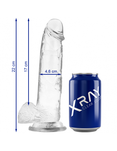 Xray clear cock with balls 22cm x 4.6cm - MySexyShop (ES)