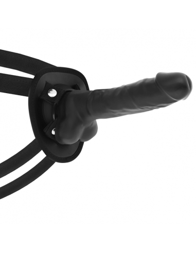 Cock miller harness + silicone density articulable cocksil black 18 cm - MySexyShop.eu