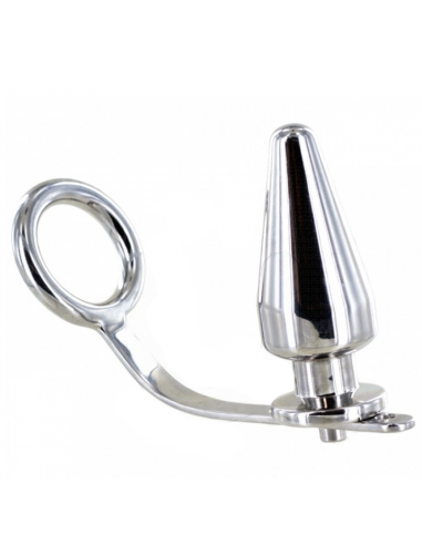 Metalhard cock ring with plug anal 45 x 50mm | MySexyShop (PT)