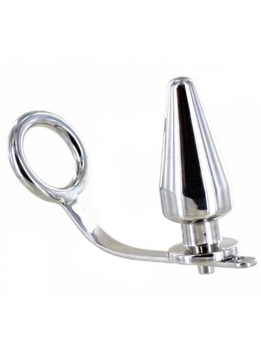 Metalhard cock ring mit stecker anal 50 x 50mm - MySexyShop.eu