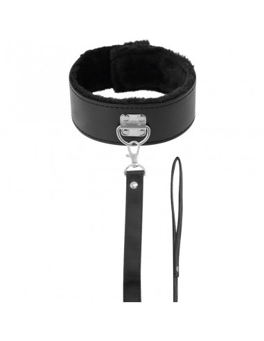 Darkness collar with leash titanium - MySexyShop (ES)