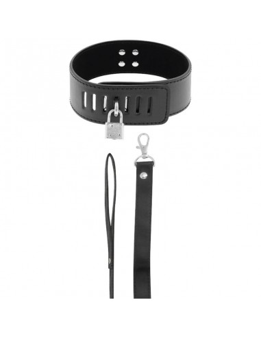 Dark Ness Locking Posture Collar Black - MySexyShop