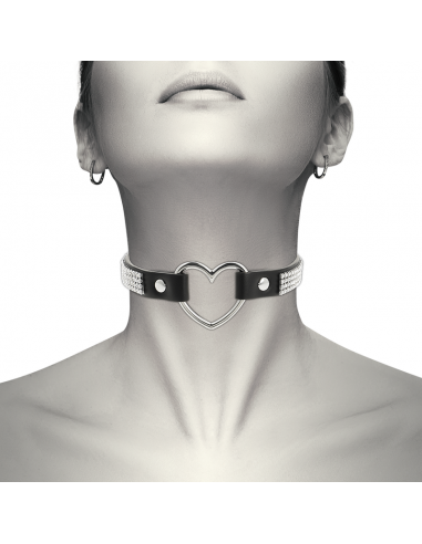 Coquette hand crafted choker vegan leather heart