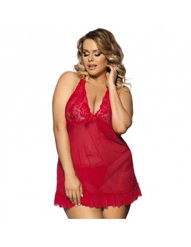 Subblime queen plus red babydoll floral motivs in breasts | MySexyShop (PT)